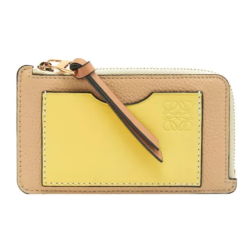 LOEWE Cow Leather Card Holder Women's Butter/Light Lemon