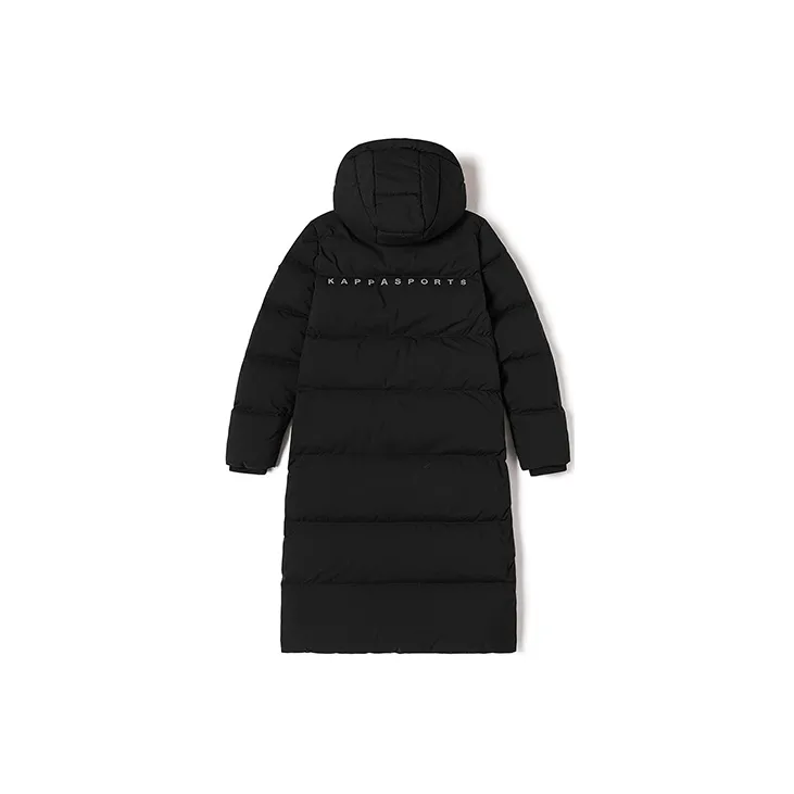 Kappa Letter Hooded Long Down Jacket Unisex-5
