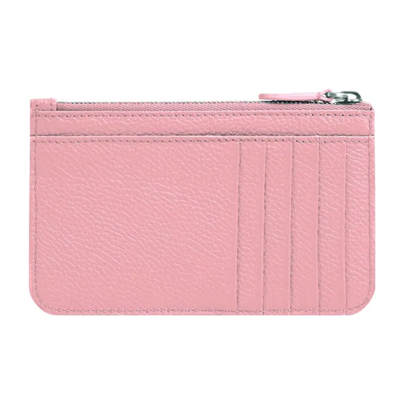 Balenciaga Grained Calfskin Card Holder Wallet Large Size Women's Pink-1