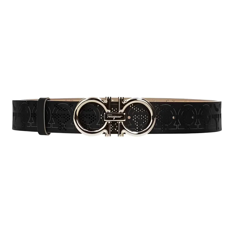FERRAGAMO Elegant Fashion Casual Smooth Buckle Women's Width: 3.5cm-0