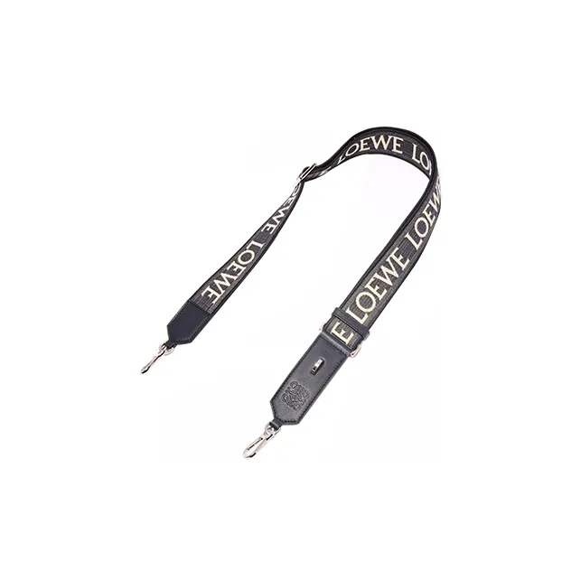 LOEWE Anagram Cow Leather With Jacquard Fabric Bag Strap Women's Gray-0