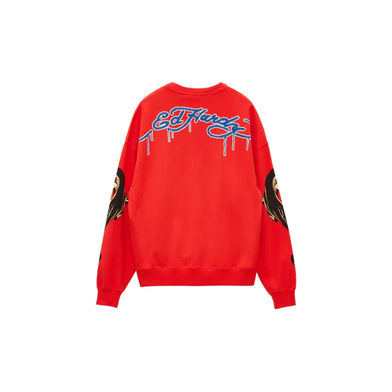 Ed Hardy Sweatshirts Men China Red E1ODM274-1