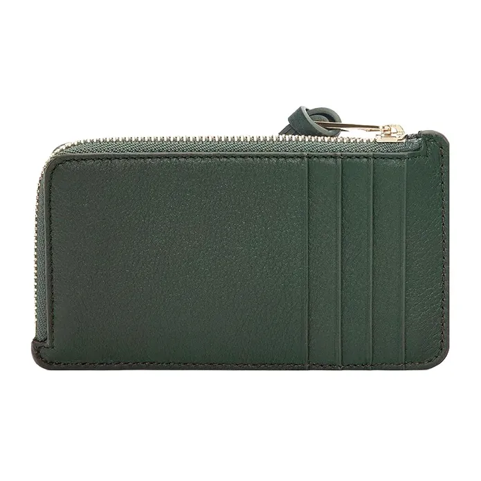 LOEWE Cow Leather Card Holder Women's Vintage Khaki Green-1
