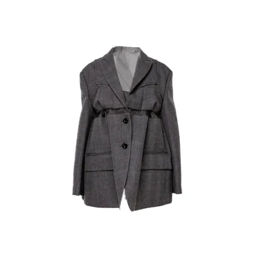 Sacai Jackets Women's Gray