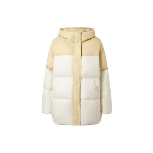 DIALOGUE Down Jackets Women's White/Yellow