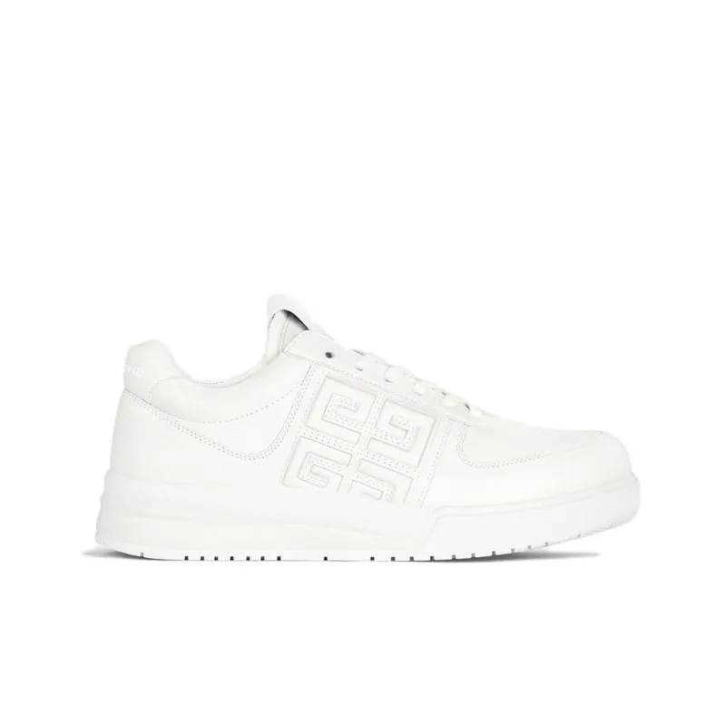 Givenchy White G4 Leather Low-Top Sneakers-1