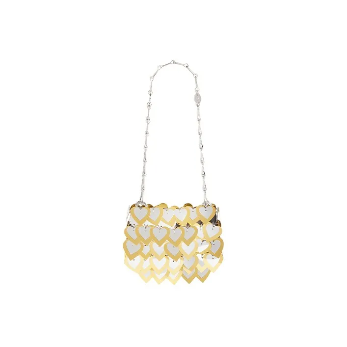 Paco Rabanne Shimmery Handbag Shoulder Bag Crossbody Bag Extra Mini Women's Gold/Silver-1