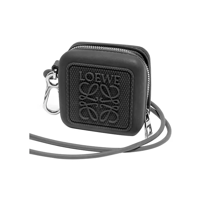LOEWE Rubber Coin Purse Men's Black-1