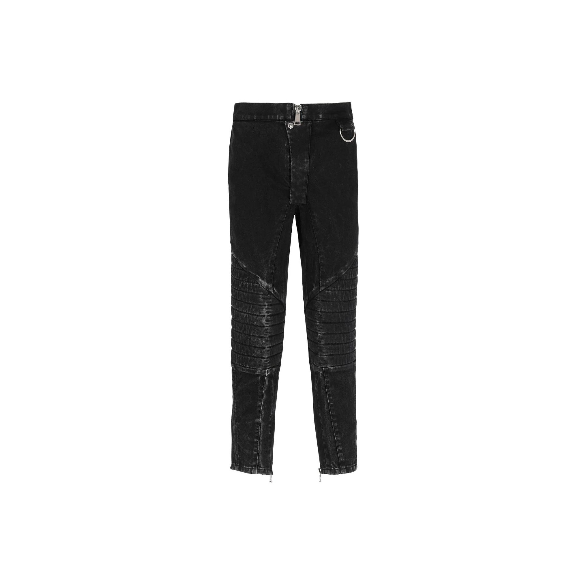 BALMAIN Jeans Men Black POIZON