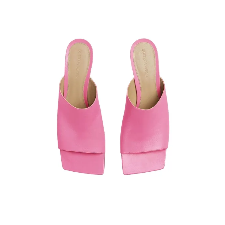 Bottega Veneta Stretch Abrasion Resistant Slide Slippers Women's Pink-2