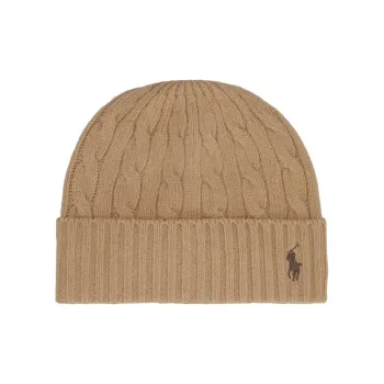 Polo Ralph Lauren Pony Embroidered Cable-Knit Beanie