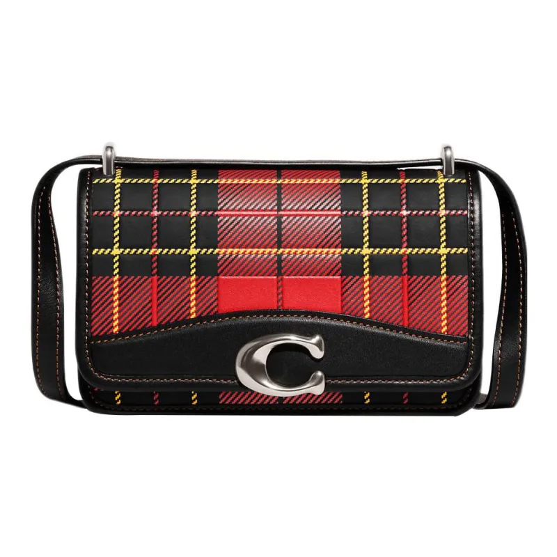 COACH Bandit Cow Leather Shoulder Bag Crossbody Bag Small Size Women's Red & Black-0