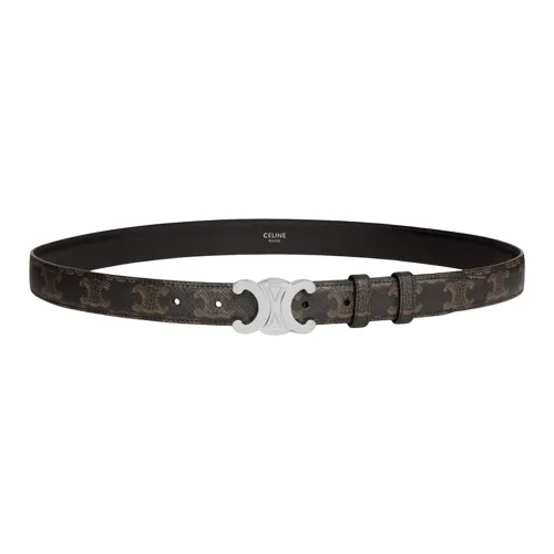 CELINE Leather Belts Men Brown