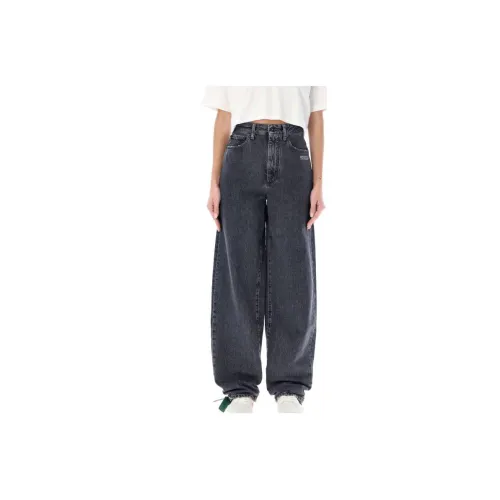 OFF-WHITE Logo-print Wide Leg Jeans