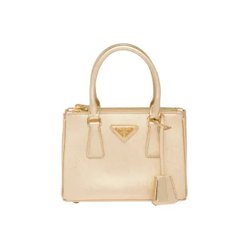 PRADA Galleria Killer Bag Leather Tote Bag, Shopping Bag, Shoulder Bag, Crossbody Bag, Handbag Mini Women's Gold