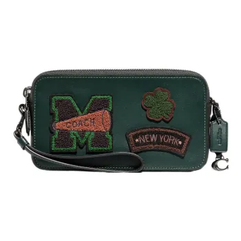 COACH Kira Glove Tanning Small Square Bag Shoulder Bag, Crossbody Bag Small Size Women's Dark Green