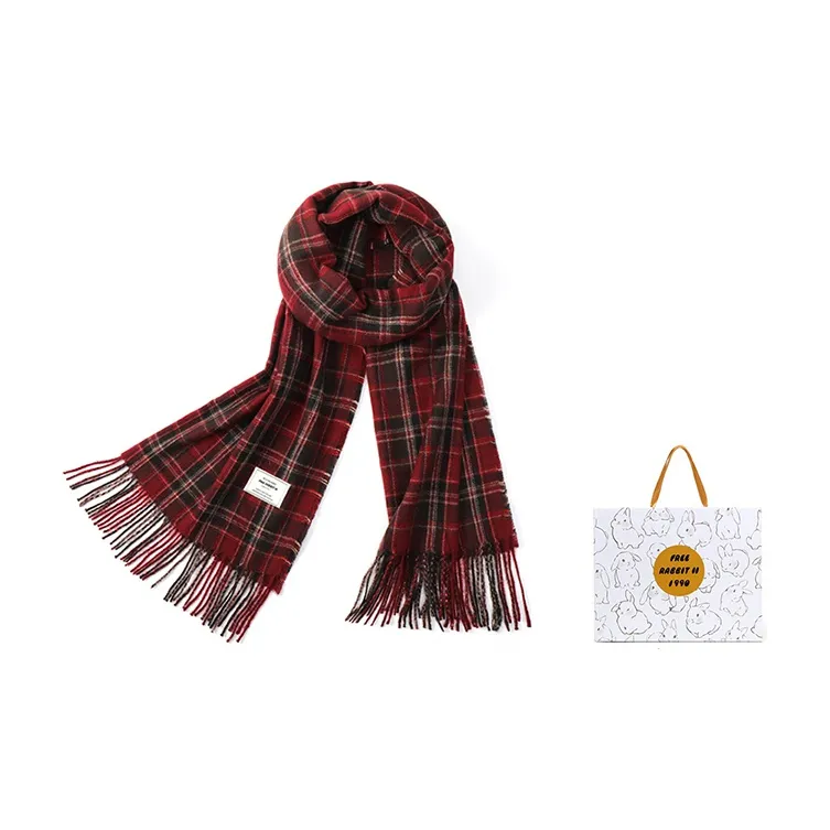 FREE RABBITⅡ Polyester Knit Scarves Unisex-6