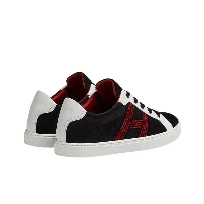 HERMES Avantage Low Top Stylish Skateboarding Shoes Men's Black-4