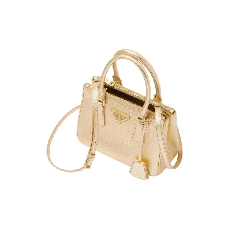 PRADA Galleria Killer Bag Leather Tote Bag, Shopping Bag, Shoulder Bag, Crossbody Bag, Handbag Mini Women's Gold-1