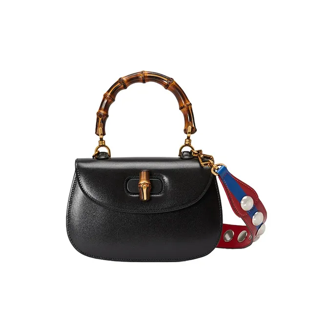 GUCCI Webbing Leather Shoulder Strap Bag Straps Women's Red/Blue-1