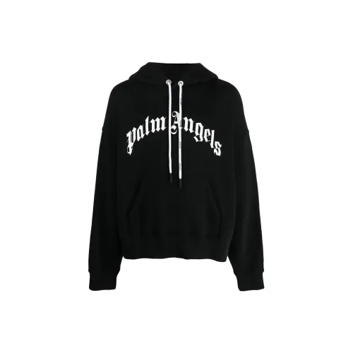 PALM ANGELS Curved Logo Hoodie 