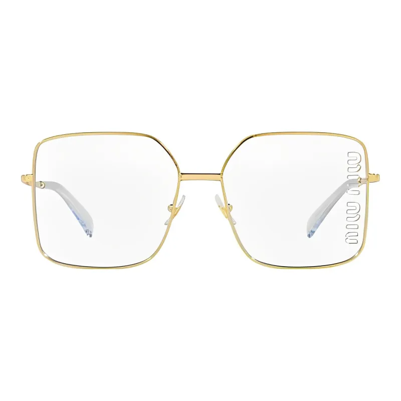 MIU MIU Logo engraved Square frame Glasses-1