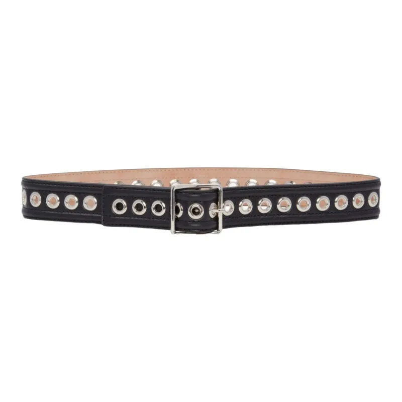Alexander McQueen Eyelet Detailed Buckle Belt-0