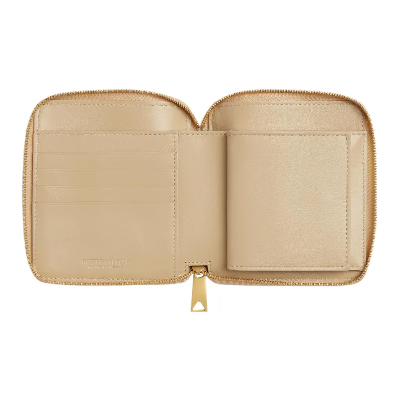 Bottega Veneta Lambskin Patch Calfskin Wallet Women's Nude-2