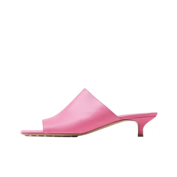 Bottega Veneta Stretch Abrasion Resistant Slide Slippers Women's Pink