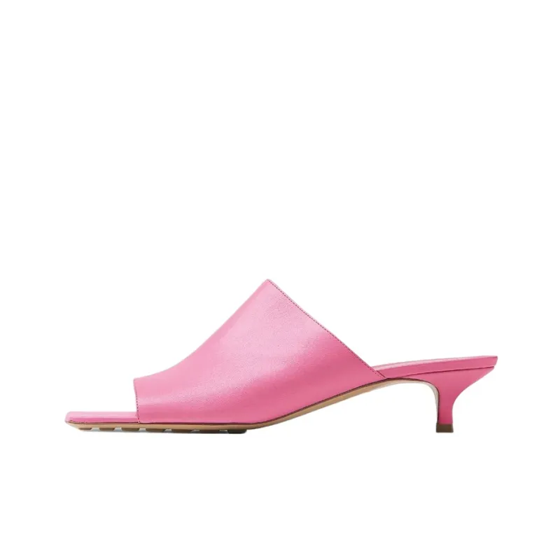 Bottega Veneta Stretch Abrasion Resistant Slide Slippers Women's Pink-0