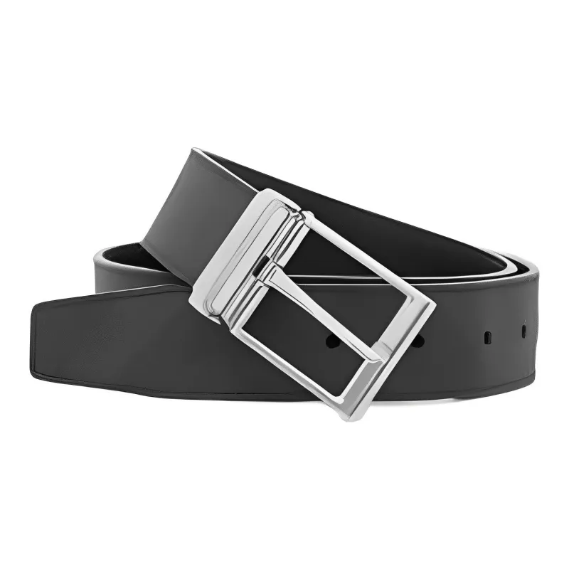 Burberry Fashion Trend Pin Buckle Belt Men's Black Width: 3.5cm-0