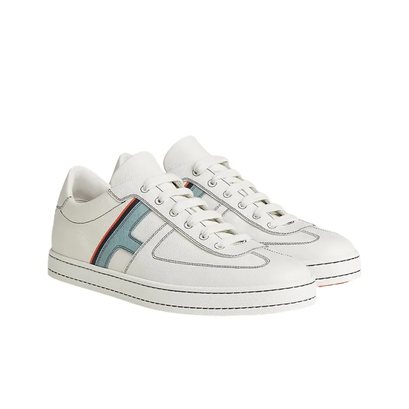 HERMES Boomerang Low Top Stylish Skateboarding Shoes Men's White-2