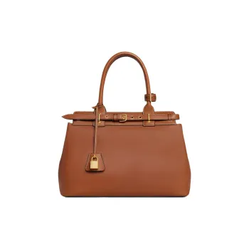 CELINE Natural Calfskin Handbag Women's Tawny Brown