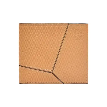 LOEWE Puzzle Textured Cow Leather Wallet Men's Warm Sand