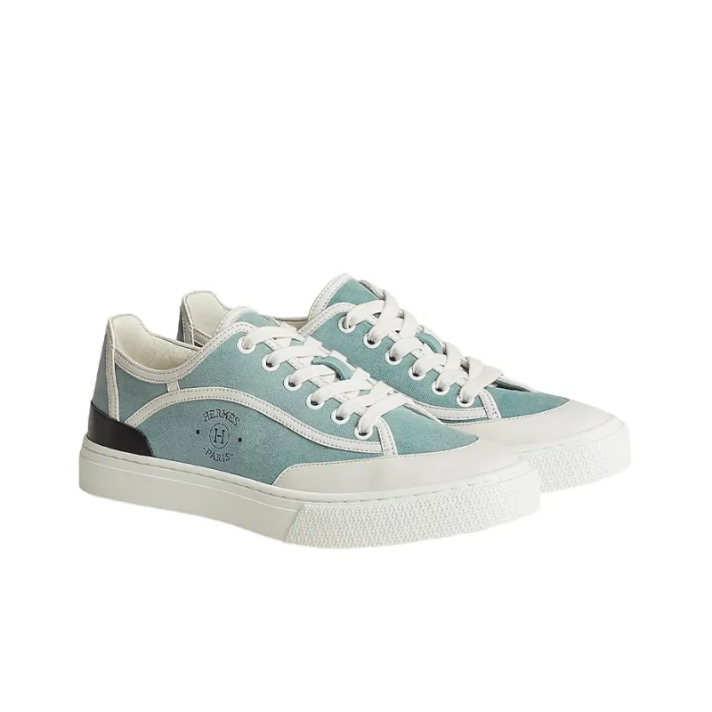 HERMES Geta Low-Top Stylish Skateboarding Shoes Women's Light Blue-3