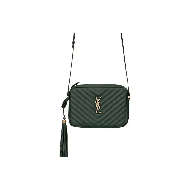 SAINT LAURENT LOU Calfskin Camera Bags Crossbody Bag Shoulder Bag Women's Dark Green-0