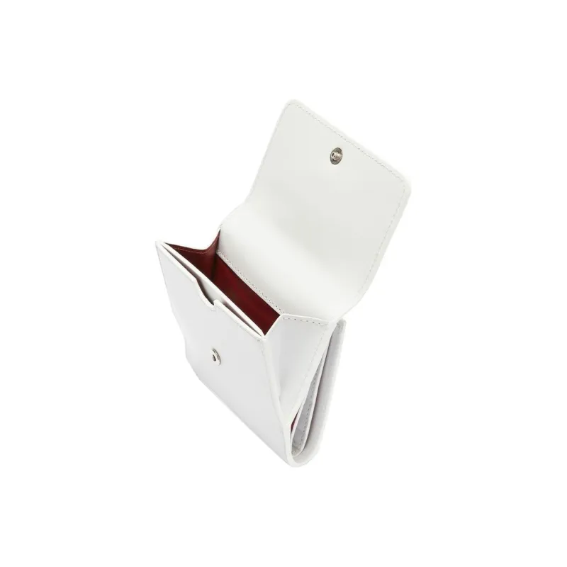 OFF WHITE Calfskin Card Holder Wallet Women's White-2