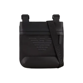 EMPORIO ARMANI Polyurethane Shoulder Bag, Crossbody Bag Regular Men's Black