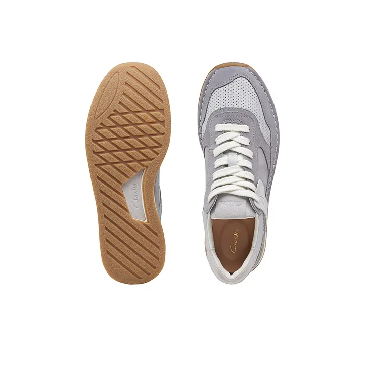 Clarks Low Top Casual Shoes Women's Light Gray-3