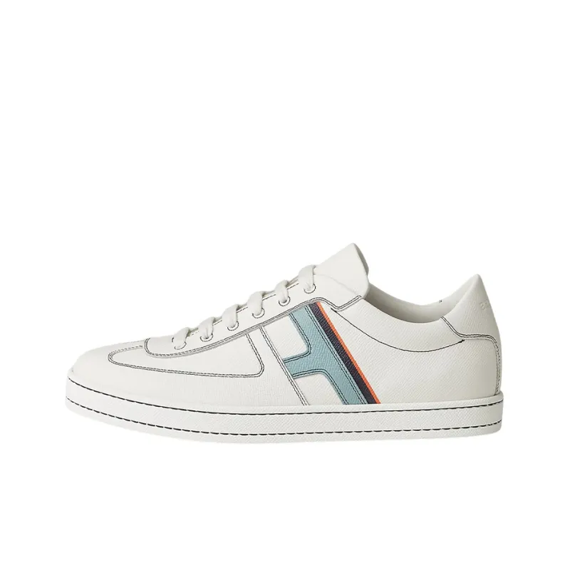 HERMES Boomerang Low Top Stylish Skateboarding Shoes Men's White-0