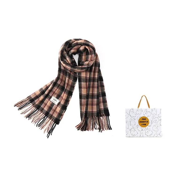 FREE RABBITⅡ Polyester Knit Scarves Unisex-7