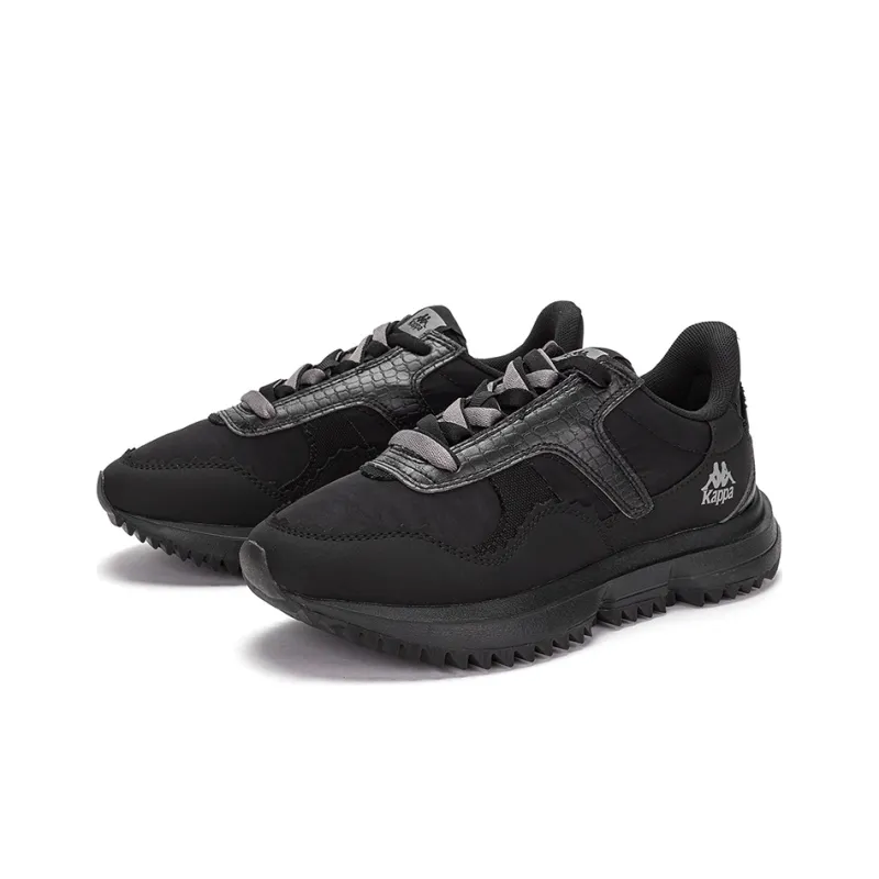 Kappa Anti Slip Wear Resistant Low Top Running Shoes Unisex Black-3