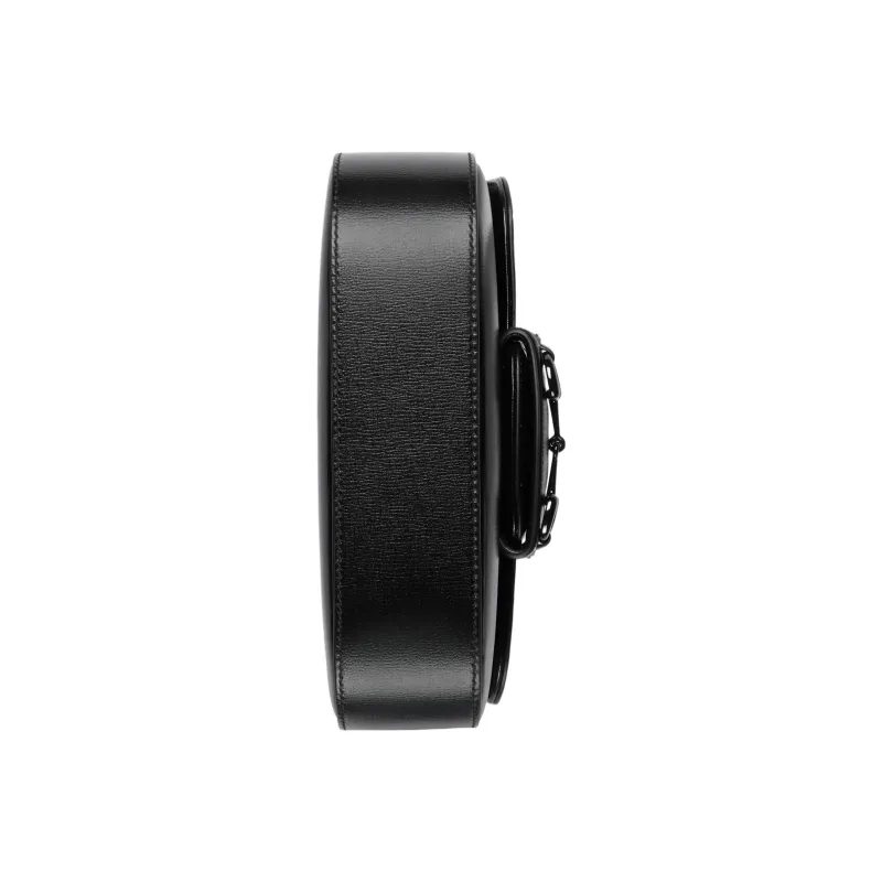 GUCCI Horsebit 1955 Leather Crossbody Bag, Shoulder Bag Women's Black-7