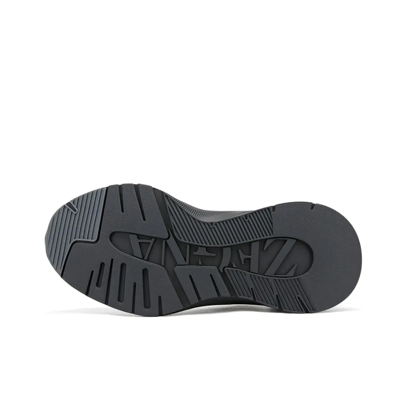 Zegna Cushioning Low-Top Sports Casual Shoes Men's Black-4