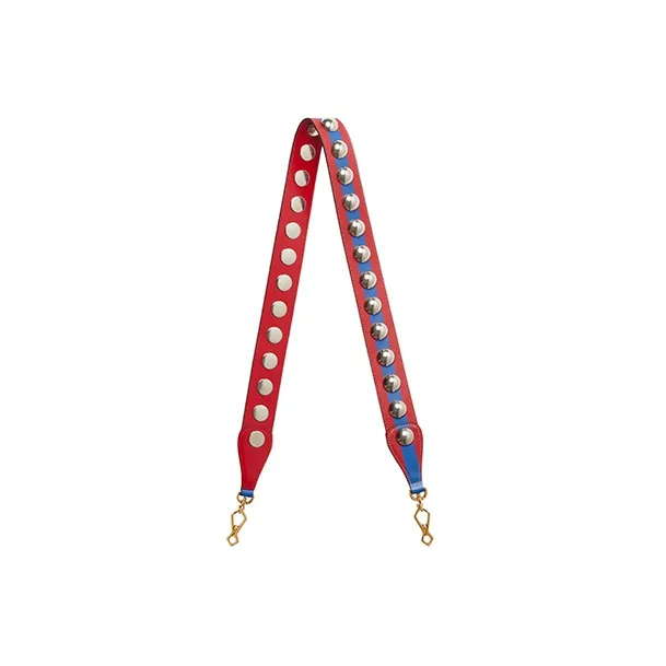 GUCCI Webbing Leather Shoulder Strap Bag Straps Women's Red/Blue-0