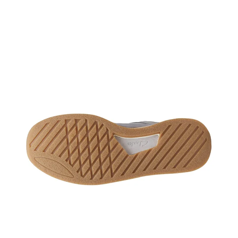 Clarks Low Top Casual Shoes Women's Light Gray-4