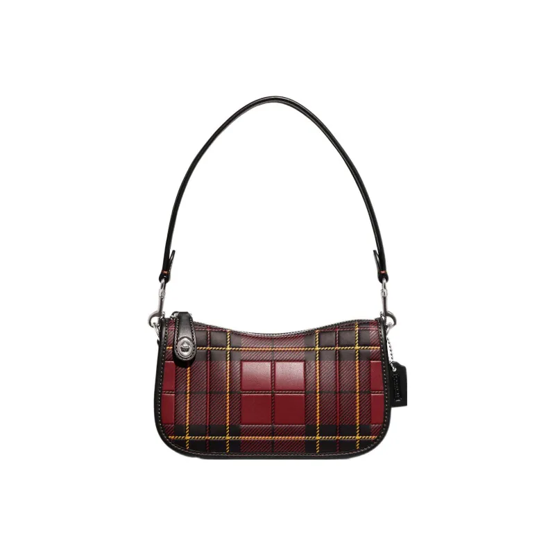 COACH Swinger Cow Leather Handbag Shoulder Bag Women's Cherry Red-0