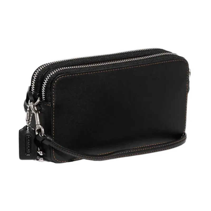 COACH Kira Glove Tanned Leather Shoulder Bag, Crossbody Bag Small Size Women's Black-1