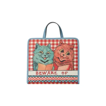 GUCCI Canvas Tote Bag Shopping Bag Handbag Kids' Red/Blue