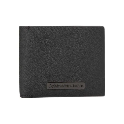 CK/Calvin Klein Cow Leather Wallet Men's Dark Gray/Black